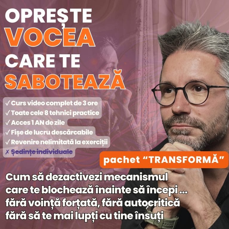 Workshop - Oprește Vocea care te Sabotează (pachet Transformă)